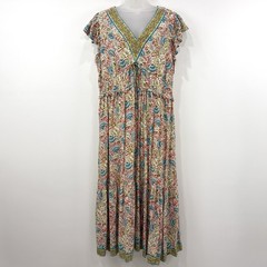 Lea Maxi Dress Women&rsquo;s 2X Floral Cottagecore Peasant Prairie Comfort Beachy