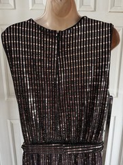 Lane Bryant 1-piece jumper pant suit cocktail dress sequin copper tie belt 18/20