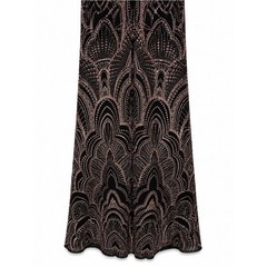 Vintage Y2K Jump Apparel Black Glitter Art Deco Crisscross Back Gown