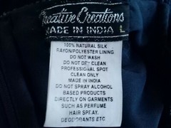 Creative Creations Large Dress Midnight Blue Beaded Sequins Silk Short Sleeves