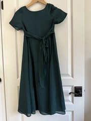 Stephanie Andrews Green Button-Front Midi Dress