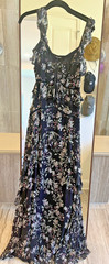 Love Sam Ruffled Layered Floral Print Maxi Dress Black Size Small