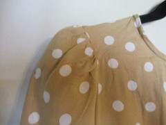 NWT AFRM Polka Dot Slit Front Open Back Midi Dress in Sand Size XS