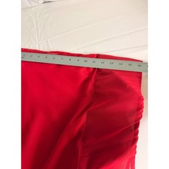 Unbranded Dramatic Mesh Bell Sleeve Mini Dress XS Red Open Back Bodycon Party