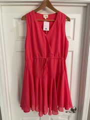 Beautiful and Flowy Coral Dress By 143 Story In Size Med