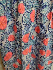 Elegant Emily House Dressn Sea Shell Design Duster Robe, Snap Front Size Small