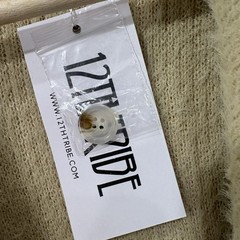 12th Tribe Cardigan Sweater Dress Small Fuzzy Button Front Midi Angel Ethereal