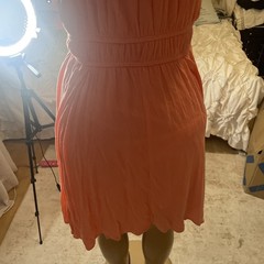 Womans-Large-Arizona Jean Co Womens Dress Sleeveless Ruffled Pink
