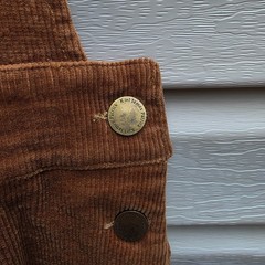 Kiel James Patrick Apple Picking Collection Corduroy Jumper Dress M Brown Cottag