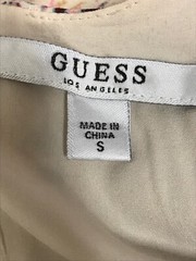 Guess Python Snakeskin Print V Neck Long Sleeve Ruched Multi Color Dress S
