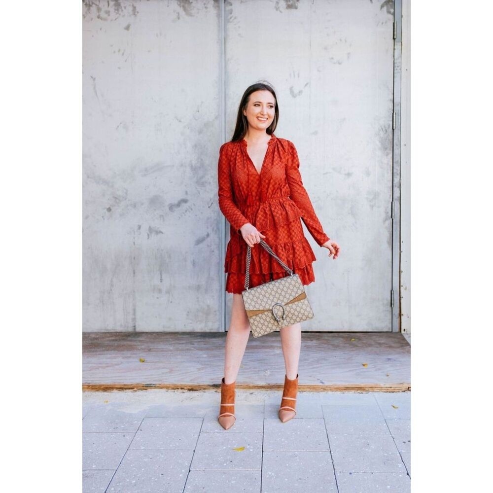 Ulla Johnson Josette Mini Dress | Umber Red Eyelet Size 0
