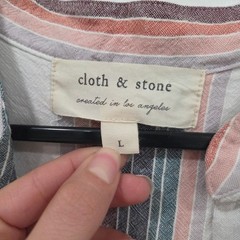Cloth & Stone Multicolor Striped Mini Dress large