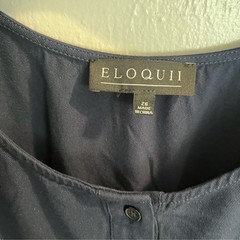 Eloquii Navy Blue Cold Shoulder Ruffle Detail Size 26