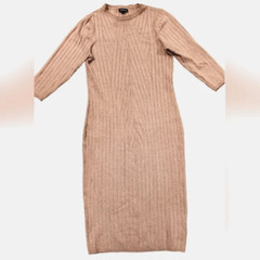 Torrid‎ Midi Sweater Bodycon Shift Dress – Tan – Medium