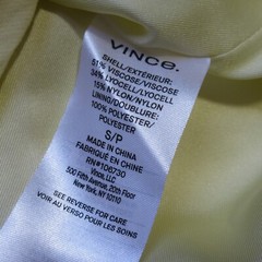 NWT Vince Belted Button Down Midi in Sun Creme Yellow Lightweight Shirt Dress S