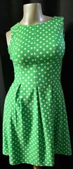 Established 1962 Green Polka Dot Casual Sleeveless Dress 1950&rsquo;s Style
