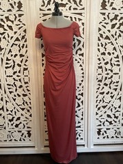 Mother Bee Maternity Dress Sz Sm Maxi Slit Ruched Side Figure Hugging Ultra Soft