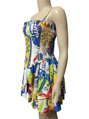 NWT Chelsea & Violet Sz M Yvette Sleeveless Smocked Yvette Dress Linen Blend