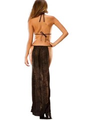Sex Backless Dress Women Nightgown Exotic Perspective Mesh High Slit Long Dress