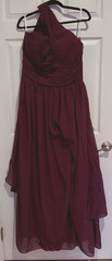 Women&rsquo;s Size 14 Deep Purple Formal Dress with Full Length Sash – A2000