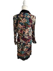 ZARA Basic Floral Long Sleeve Belted Dress Size Large