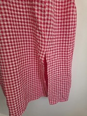 Nobody&rsquo;s Child Pink White Gingham Midi Dress UK 18 Picnics Weddings Holidays