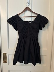 Abercrombie & Fitch Puff Sleeve Flirty Skort Mini Dress Womens Size MP Black