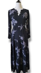 Christy Dawn The River Dress Maxi Night Tulip XS/S Tiered Billowy Long Sleeves