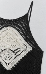 ZARA Women’s Black Halter Knit Crochet Dress – Size M – Ref. 3991/026 BNWT