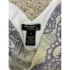 Signature by Robbie Bee Ivory and Lavender Paisley High-Low Dress