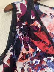 Simply Vera Wang Women’s Large Midi Floral Pattern Lightweight Dress