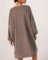 Frank Usher Microfleece Oversized Dress with Large PU Detail Pocket, One Size