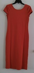 Ladies OUR HERITAGE LOW U BACK NECK PENCIL DRESS Size S Cotton Short Sleeve NWT