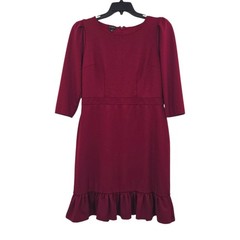 Talbots Women&rsquo;s 3/4 Sleeve Dress Red Size 8
