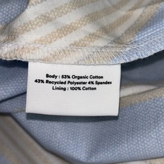 SUMMERSALT Coastal Poplin Tie Waist Midi Dress Cabana Blue Stripe Size Medium