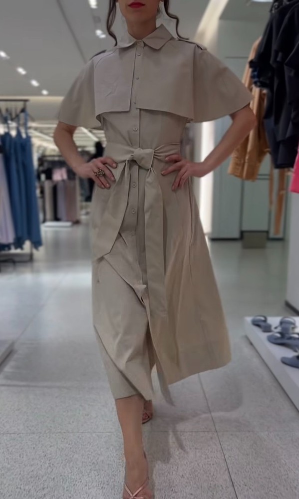 ZARA : ZW COLLECTION Cape Shirt Dress : 4786/082 | *UK Buyers No Import Fees*