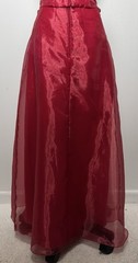 Jessica McClintock Gunne Sax Sequin Corset Formal Gown XS 2pc Red Organza Dress