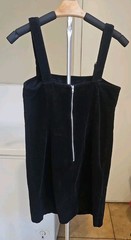 Forever 21 Black Corduroy Mini Overall Dress Size Medium Y2K 90&rsquo;s