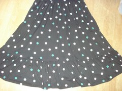 JD WILLIAMS BLACK POLKA DOT POCKETS FLORAL POLY/ELASTANE SHORT SLEEVE UK 16
