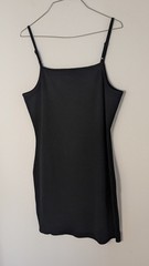 Superdry Code Essential Strappy Mini Slim Fit Tank Dress Bodycon Black Sz 10 Y2K