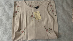 Style Women’s Beige Floral Embroidered Shift Dress Sleeveless UK 12