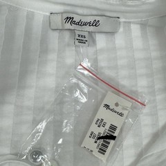 NWT Madewell Sz XXS Pintucked Eyelet Mini Dress White Embroidery Cotton NU568