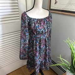 Rewind Babydoll Dress Womens Large Ditzy Floral Mini Dainty Milkmaid Retro Y2K