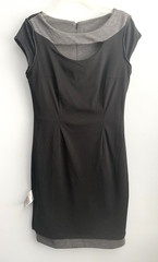 Banana Republic Sheath Dress Cap Sleeve Keyhole Gray Women’s Size 6 Fully Lined