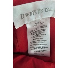 Davids bridal chiffon midi hot red midi prom dress rhinestone ruffle formal 14