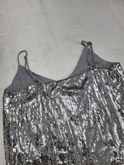 Women&rsquo;s XS Silver Sequin V-Neck Spaghetti Strap Dress by A New Day