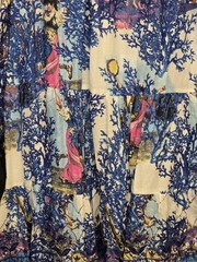Antica Sartoria Boho Blue Coral Reef Tassel Mini Dress – Mediterranean Style New