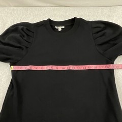 Prologue Cotton Blend Women’s Sweatshirt Dress Puff Sleeve Size: Small Black