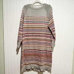 Sundance Elise Lighthouse Fair Isle Wool Knit Dress Size XL