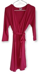 Lularoe Solid Pink Michelle Small Wrap Dress Wardrobe Staple S WOW NEW!